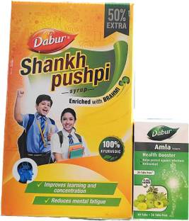 Dabur SHANKHPUSHPI(450ML+225MLFREE)& AMLA TAB (COMBO PACK)