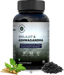 CureForever Ashwagandha + Shilajit Tablets with 88% Fulvic Acid for Strength & Stress Relief