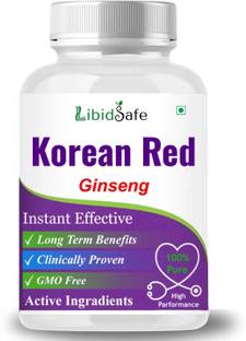 LibidSafe Korean Red Ginseng 30 Veg Capsules for Energy & Vitality for Men & Women