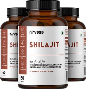 Nirvasa Shilajit Tablets with Shilajit Extract For Energy & Stamina