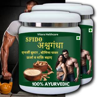 Vitara Healthcare Sfido Ashwagandha, Boost Endurance, Stamina & Energy, Powder