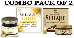 Trivang Shilajit Gold Resin with 10G Shilajit Resin| | Contains 24C Gold | 100% Natural