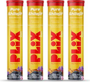 The Plant Fix Plix 500mg Shilajit Effervescent With Saffron & Safed Museli Orange Flavored