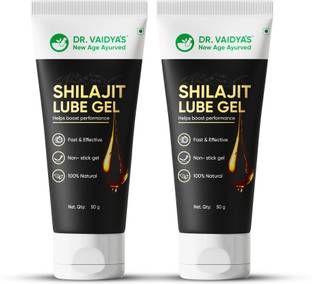 DR. VAIDYA'S Shilajit Lube Gel | First Ever Shilajit Infused Lube Gel | 50g Pack of 2