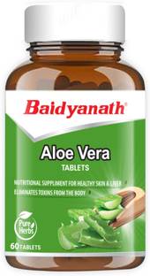 Baidyanath Aloe Vera Tablets | Nutritional Supplement for Healthy Skin and Liver | Eliminates Toxins and Boosts Immune System | For all Wellness and Rejuvenation | 60 Tablets