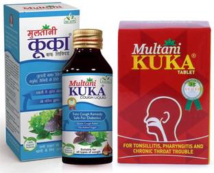 Multani Kuka Tablet & Kuka Cough Liquid (Sugar Free) Combo - (100ml + 100 Tab)