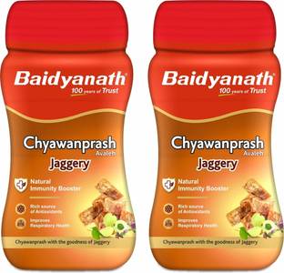 Baidyanath Jaggery Chyawanprash 750gm with Amla and Jaggery 750 G Each