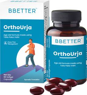 BBETTER OrthoUrja - Ayurvedic Knee Pain, Joint Pain & Arthirits Relief |60 softgels