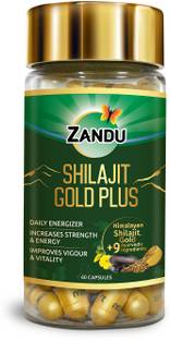 ZANDU Shilajit Gold Plus| 100% Pure Himalayan Shilajit + 24K Gold + 9 powerful herbs