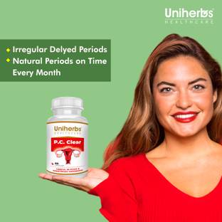 Uniherbs P.C. Clear Capsule For Women PCOD PCOS and Supports Healthy Periods (60 Capsule)
