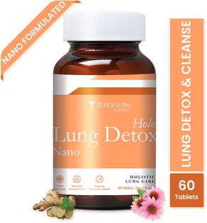 ZEROHARM Lung Detox Supplements- Cleans Tar & Phlegm - 60 Tablets