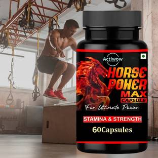 ACTIWOW Horse Power Max Tablets For Strength, Stamina & Vita-lir Strong men