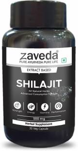 ZAVEDA Shilajit extract capsules, Original and Pure Himalayan Shilajeet (30 Capsules)