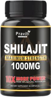 PRAVITI Real Power Shilajit Capsules 1000mg for Men | Energy, Strength & Stamina Booster
