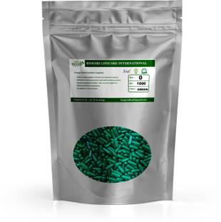 Biogiri Premium Size 0 Green Empty Capsules - Ideal for Powder Filling - Pack of 1000