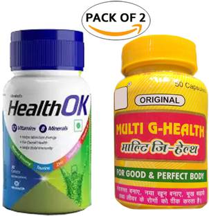 Roy Biotech Health Ok Tablet With Gita Multi G Tablet Combo Pack For General Health