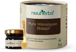 Neuherbs Pure Himalayan Shilajit Resin -30g (For Improving Strength, Stamina & Vitality)