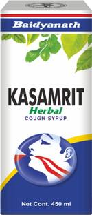Baidyanath Kasamrit Herbal and Ayurvedic Cough Syrup, Non-Drowsy Formula, with Goodness of Tulsi, Mulethi, Pippal, Chhoti Kateri and 9 other Essential Herbs |