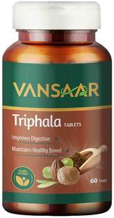 VANSAAR Triphala Tablet Support Bowel Wellness Relieve Constipation&Indigestion 60 Tabs