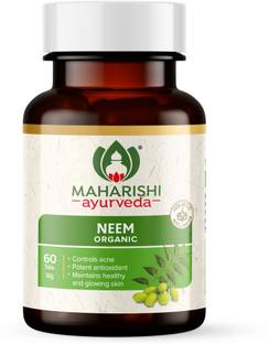 महाऋषि आयुर्वेद Organic Neem Tablets| Improves Skin Health Supports Detoxification