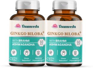 Vaamveda Ginkgo Biloba Capsules,Brahmi Ashwagandha Ginkgo Biloba Extract Capsules for Men
