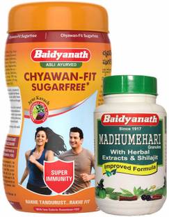 Baidyanath Chyawan-Fit Sugar free 1 kg Chyawanprash + Madhumehari Granules (200 g)