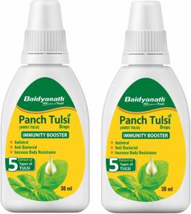 Baidyanath Panch (Amrit) Tulsi Drops, Natural Immunity Booster and Powerful Cough & Cold Relief Drops | Antiviral, Antibacterial, Increases body resistance |