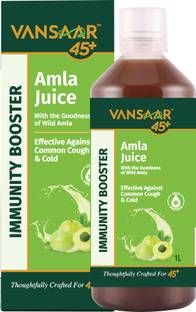 VANSAAR 45+ Ayurvedic Amla Juice for Immunity & Hair Growth- 100% Cold Pressed Wild Amla