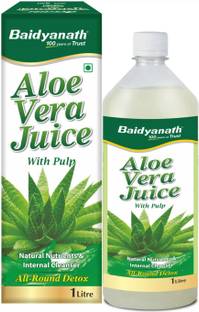 Baidyanath 99.6% Pure Aloe Vera Juice (with Pulp)- No Added Sugar | Source of Natural Nutrients, Boosts Immunity & Digestion, Rejuvenates Skin and Hair | For Complete All-Around Detox |