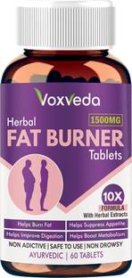voxveda Fat Burner for Men & Women | Herbal Fat Burner Tablets | Helps Burn Fats