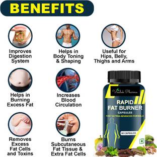 visalak pharma Rapid Fat Burner Advanced Weight Loss & Fat Cutter for Men & Women