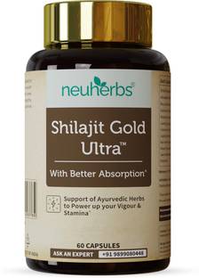 Neuherbs Shilajit Gold Ultra 60 Capsules | Boost Energy, Stamina, Power & Strength