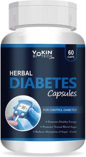 Vokin Biotech Herbal Diabetes 60 Capsules for Control Diabetes | Normalize Blood Sugar (750mg)