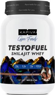 Kapiva Testofuel Shilajit Whey Protein | 25g Protein Per Scoop (1Kg Chocolate)