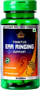 CIPZER Tinnitus Ear Ringing 60 Capsules Help Reduce Tinnitus Symptom, Buzzing & Ringing