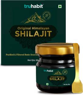 TruHabit Original Himalayan Shilajit Resin (20g) Natural Stamina Booster,Pure & Tested