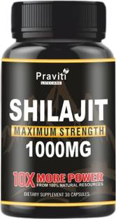 PRAVITI Shilajit 1000mg Capsules for Men & Women | Natural Strength & Power Support