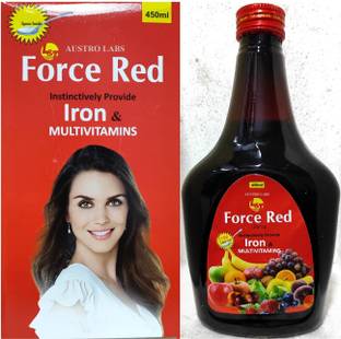 Austro Labs FORCE RED SYRUP WITH IRON & MULTIVITAMINS FOR SKIN GLOW,BLOOD PURIFY,GOOD HEALTH