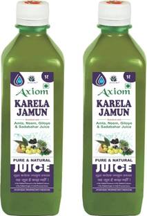 AXIOM Karela Jamun Swaras 1000 ml -Pack of 2 | Maintaining Blood Sugar Levels | Lowers Bad Cholesterol Levels | For Glowing Skin and Lustrous Hair | 100% Natural WHO GMP, GLP Certified Product