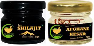 FIJ AYURVEDA Pure Resin 20Gm, with Afghani Kesar Saffron – 1Gm (Combo Pack)