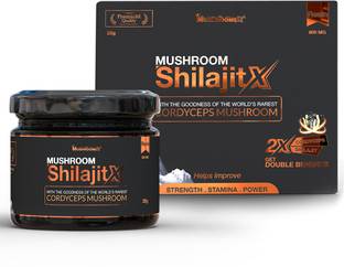 mushroomex ShilajitX Cordyceps Mushroom Ayurvedic Shilajit Resin | Helps Boost Immunity 2X