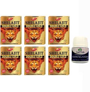 Dabur Shilajit Double Gold For Stamina With Leaf Ashwagandha 15 Tab