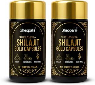 Sheopals Shelavista Shilajit Gold Capsules With Ashwagandha, Safed Musli | Energy Support