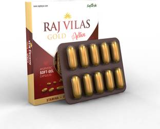 Saptarishi Ayurvigyan Raj Vilas Gold Active-with liquid extract of Shilajit, Ashwagandha, Swarna Bhasm