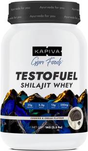 Kapiva Testofuel Shilajit Whey Protein | 25g Protein Per Scoop (1Kg Cookies & Cream)