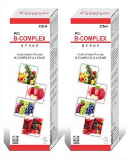 PCI B-COMPLEX Syrup Instinctively Provide B-COMPLEX & LYSINE 225ml ( Pack of 2 )
