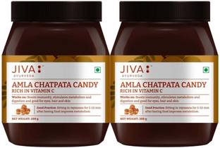 JIVA Amla Chatpata Candy for All Age Groups, Rich In Dietary Fibres 200g (Pack of 2)