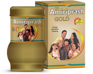 Ayukalp Amiriprash Gold (Chyawanprash) 1 Kg Natural Source of Amla with Suvarna Bhasma (Pack of 1)