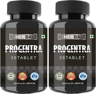 Herbal Progentra Men's Supplement For Increase Performance, Power & Stamina (30 Tablets) (PAK-2)