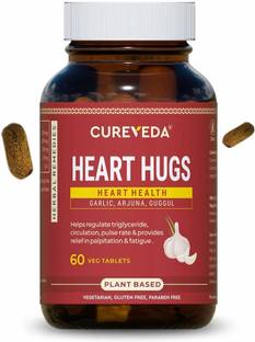 Cureveda Heart Hugs for Healthy, Cholesterol & BP Control Garlic Tablet